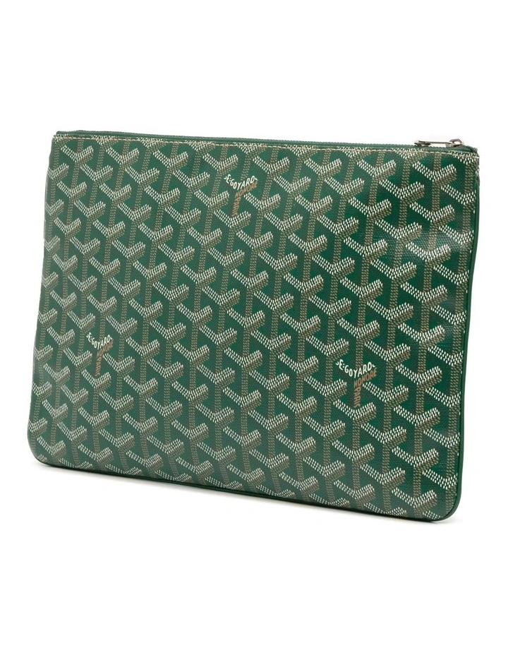 Goyard Senat Zip Top Pouch Pre-Loved (Azura Fashion Group ABN 30 617 598 651) in Green image 2