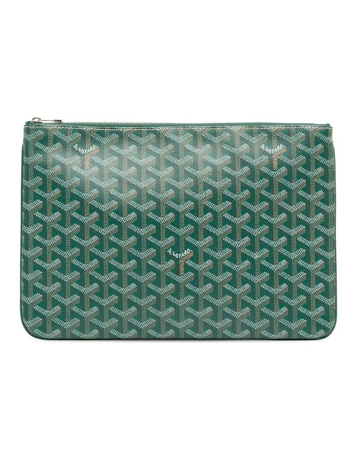 Goyard Senat MM Printed Zip Pouch Pre-Loved (Azura Fashion Group ABN 30 617 598 651) in Green image 1