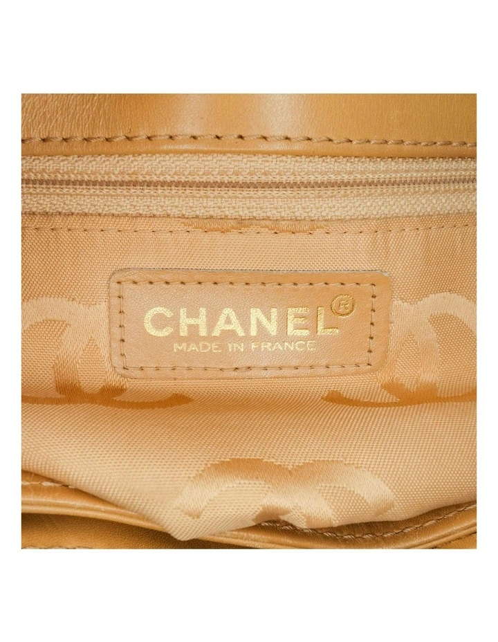 Quilted Calfskin Handbag With Flat Leather Handles in Brown image 7