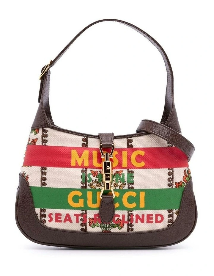 Structured Shoulder Bag with Adjustable Strap in Brown image 1