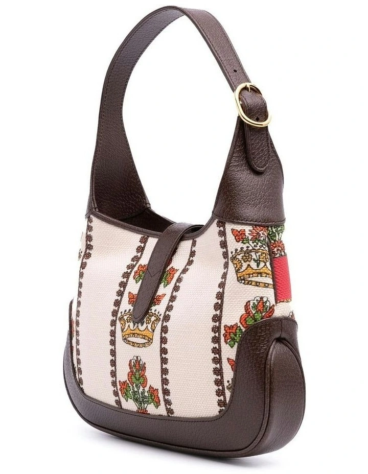 Structured Shoulder Bag with Adjustable Strap in Brown image 2