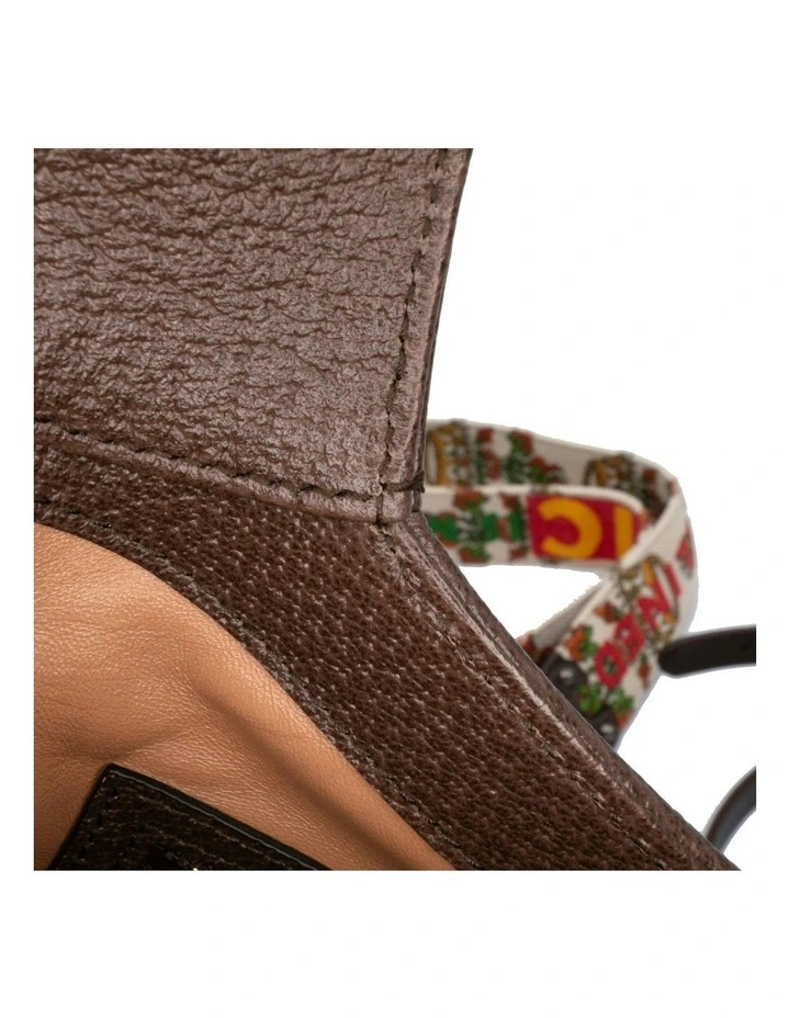 Structured Shoulder Bag with Adjustable Strap in Brown image 6