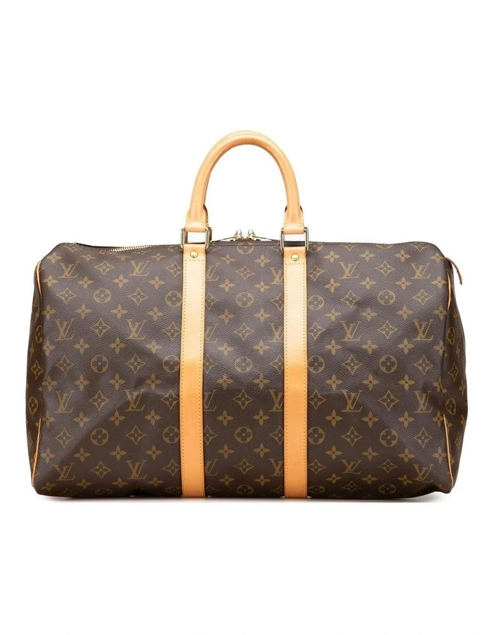 Printed Travel Bag in Brown image 1