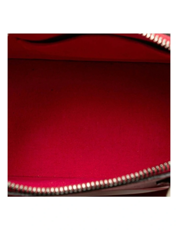 Elegant Dome-Shaped Handbag with Top Handle and Lock Closure in Pink image 4