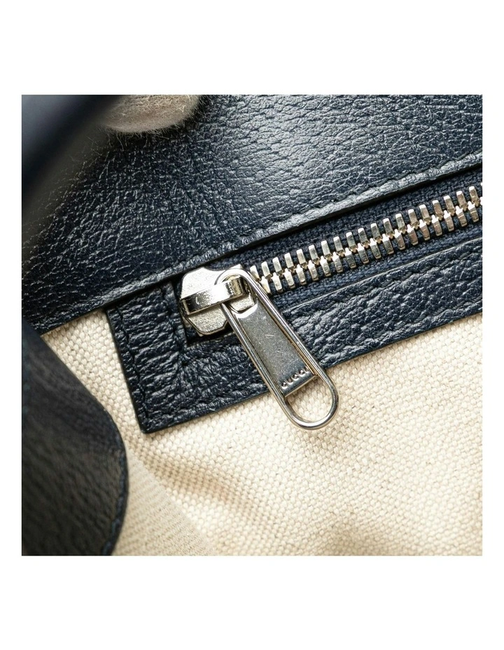 Patterned Top Handle Tote Bag in Blue image 7