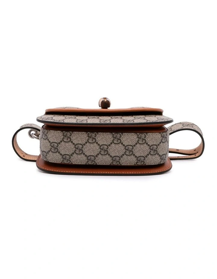 Top Handle Belt Bag with Adjustable Straps in Brown image 3