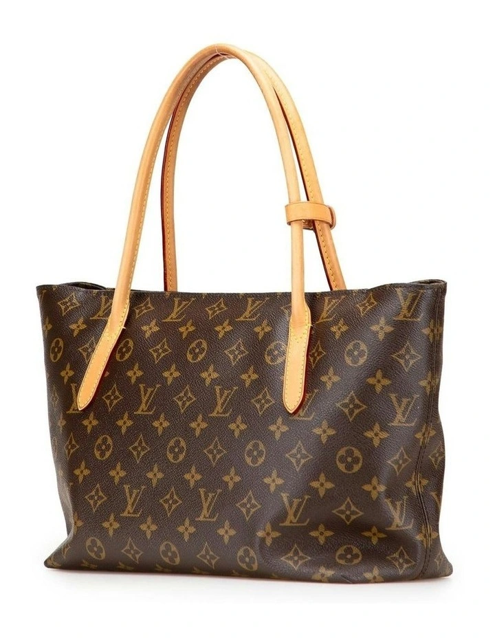 Printed Coated Canvas Tote Bag in Brown image 2