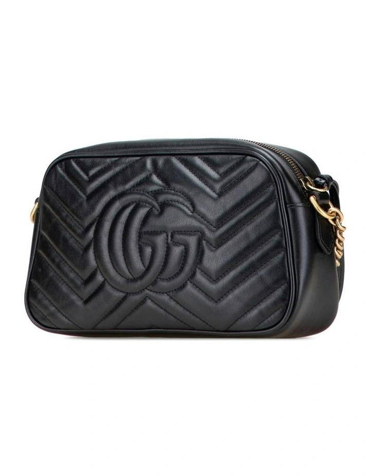 Stylish Leather Shoulder Bag in Black image 2