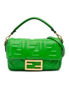 Baguette Shoulder Bag in Green