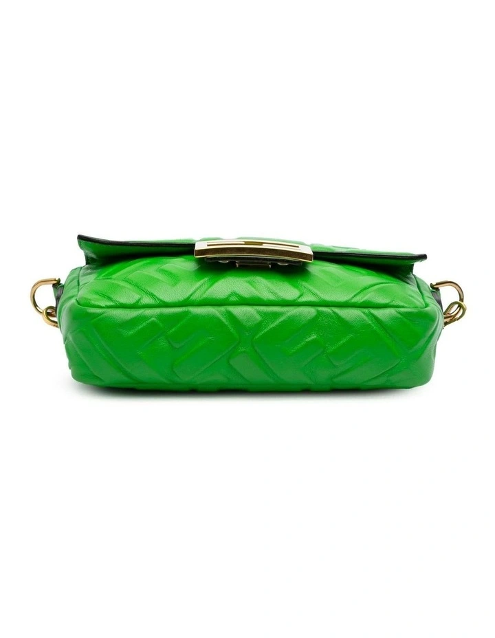 Baguette Shoulder Bag in Green image 3