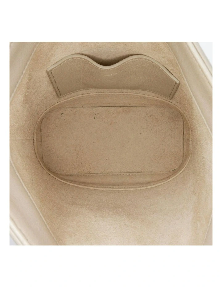 Bucket Cuir Triomphe Leather Bag in Grey image 4