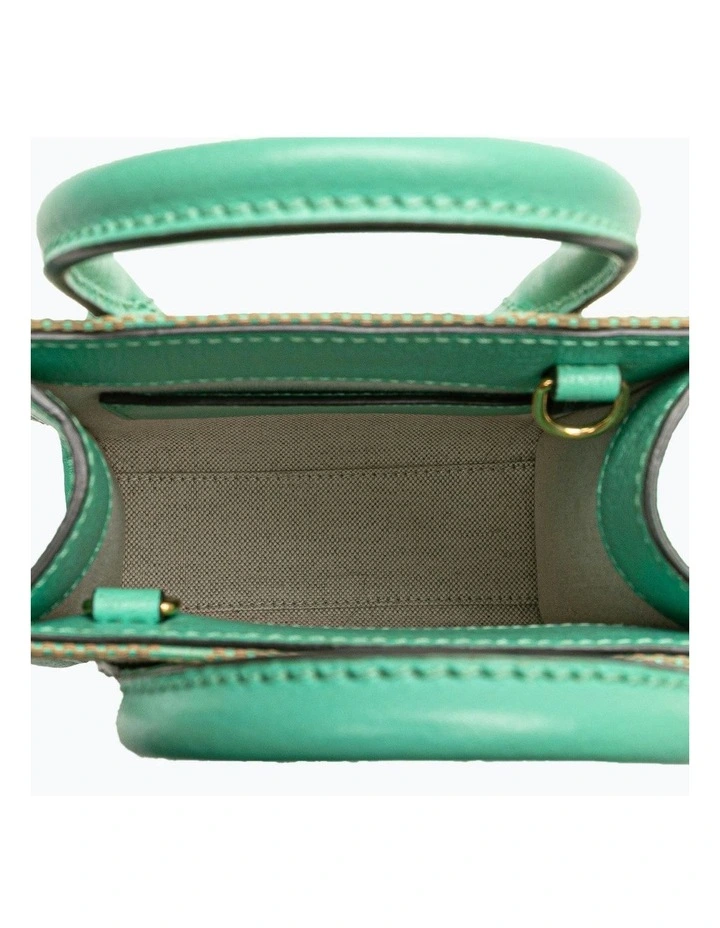 Top Handle Tote Bag in Brown image 4