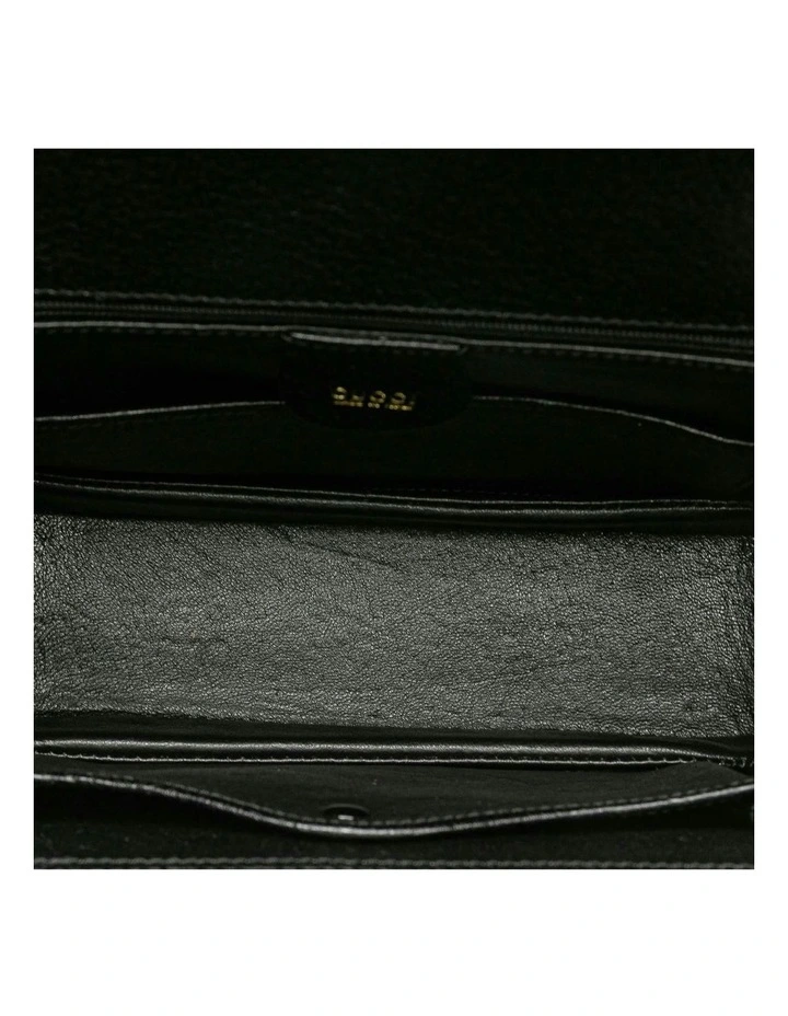 Top Handle Bag in Black image 4