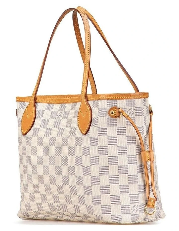 Louis Vuitton Checkered Print Tote Pre-Loved (Azura Fashion Group ABN 30 617 598 651) in White image 2