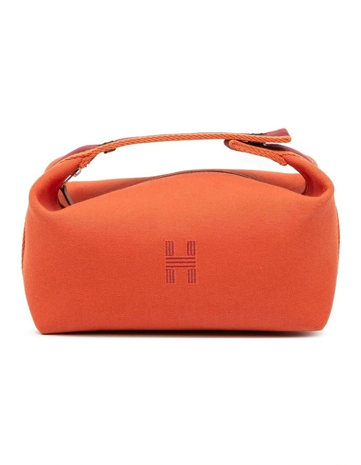 Herm's Textile Travel Pouch Pre-Loved (Azura Fashion Group ABN 30 617 598 651) in Orange image 1