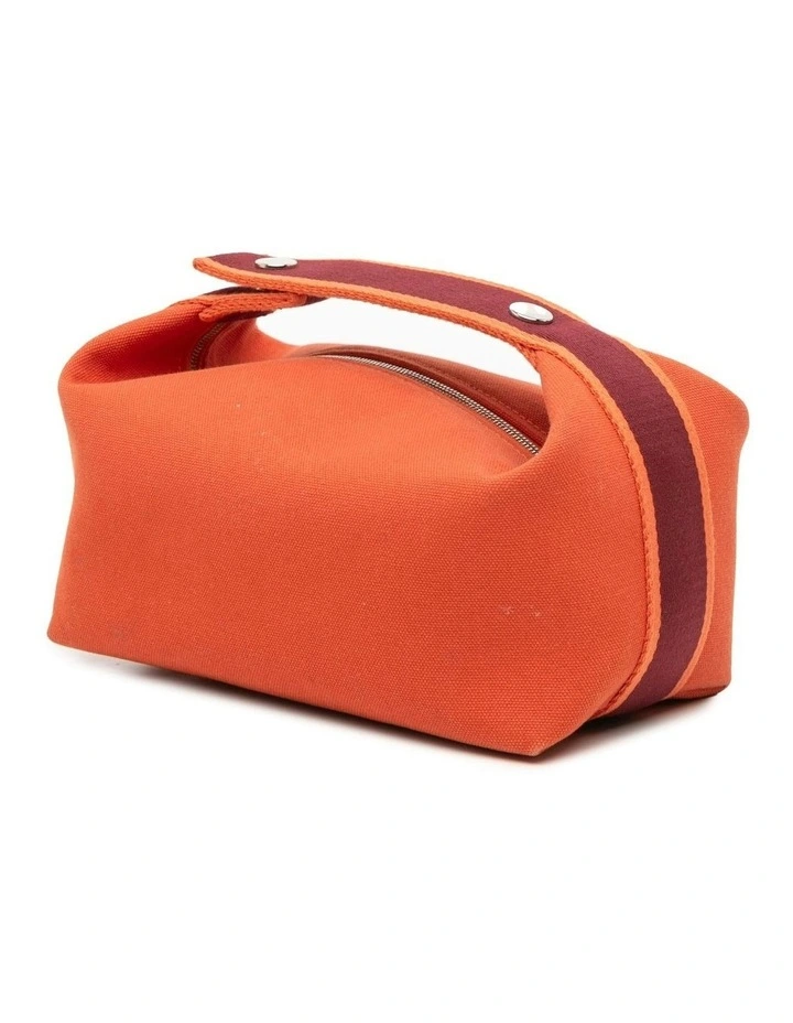 Herm's Textile Travel Pouch Pre-Loved (Azura Fashion Group ABN 30 617 598 651) in Orange image 2