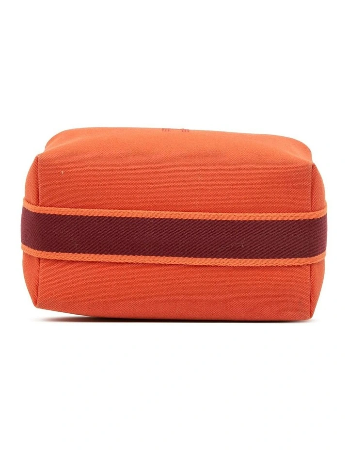 Herm's Textile Travel Pouch Pre-Loved (Azura Fashion Group ABN 30 617 598 651) in Orange image 3