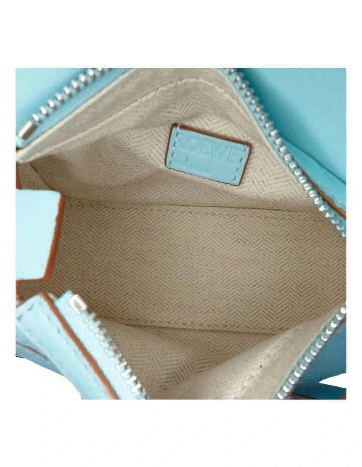 Geometric Leather Handbag (Fashion Group ABN 30 617 598 651) in Blue Pre-Loved image 4