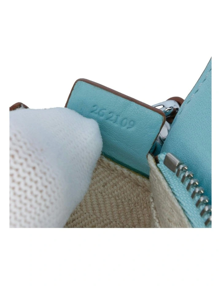 Geometric Leather Handbag (Fashion Group ABN 30 617 598 651) in Blue Pre-Loved image 5