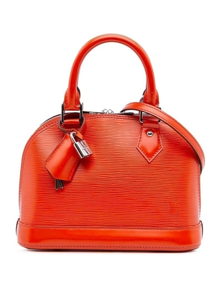 Louis Vuitton Structured Leather Satchel in Orange image 1