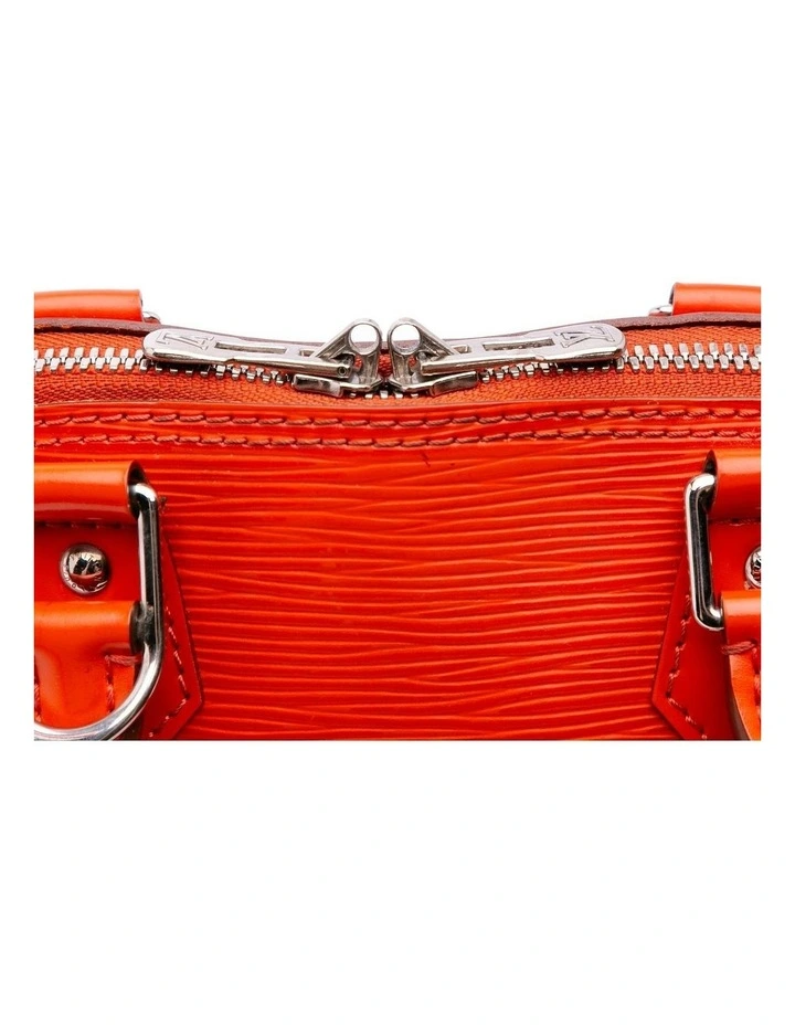 Louis Vuitton Structured Leather Satchel in Orange image 6