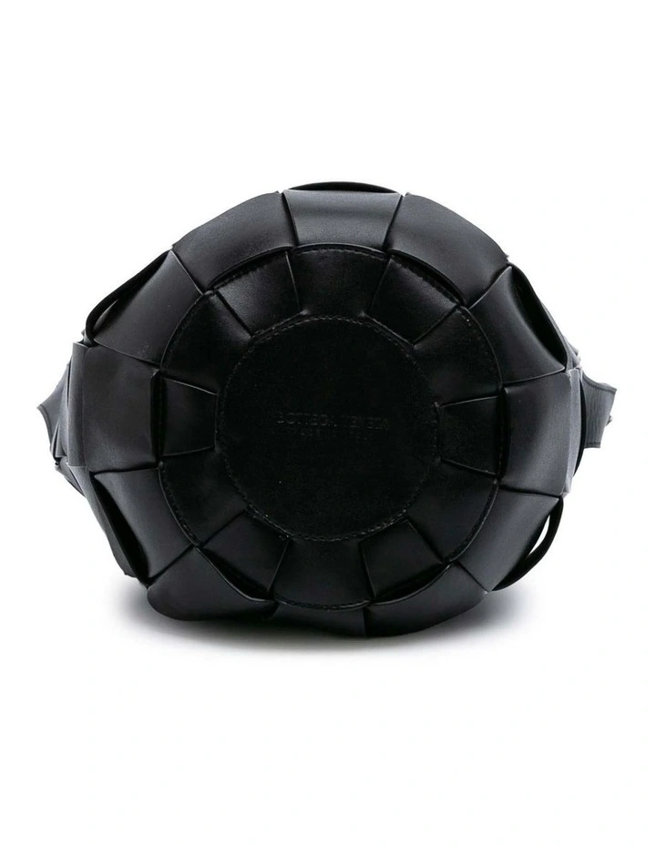 Bottega Veneta Woven Leather Bucket Bag in Black image 3