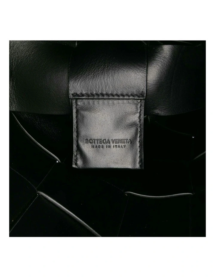 Bottega Veneta Woven Leather Bucket Bag in Black image 4