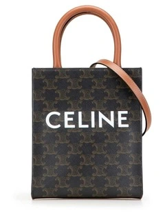 Celine Small Vertical Cabas Tote Bag in Brown