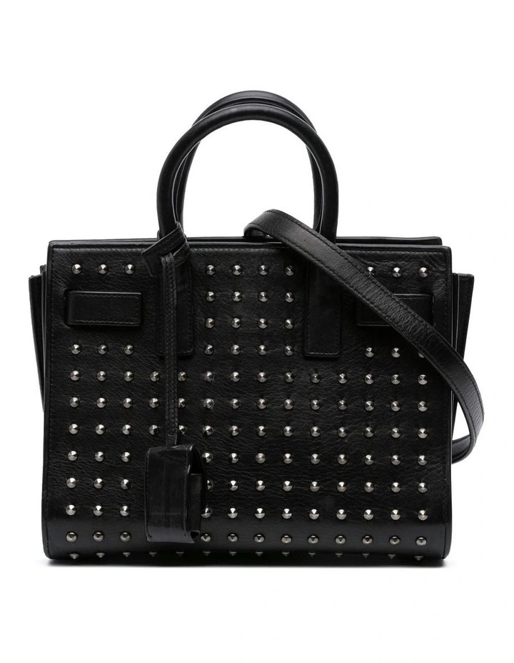 Saint Laurent Studded Leather Handbag in Black image 1