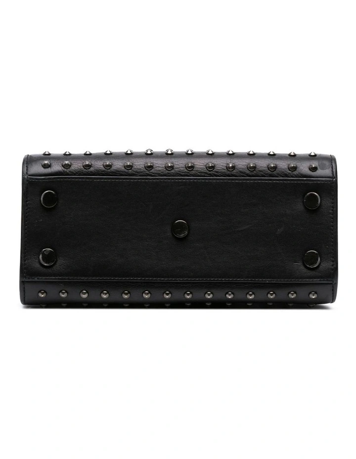 Saint Laurent Studded Leather Handbag in Black image 3
