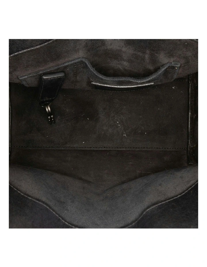 Saint Laurent Studded Leather Handbag in Black image 4