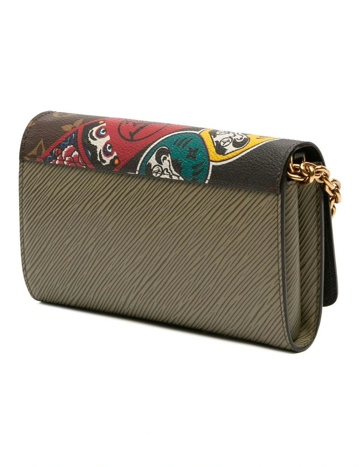 Louis Vuitton Printed Leather Wallet on Chain in Brown image 2