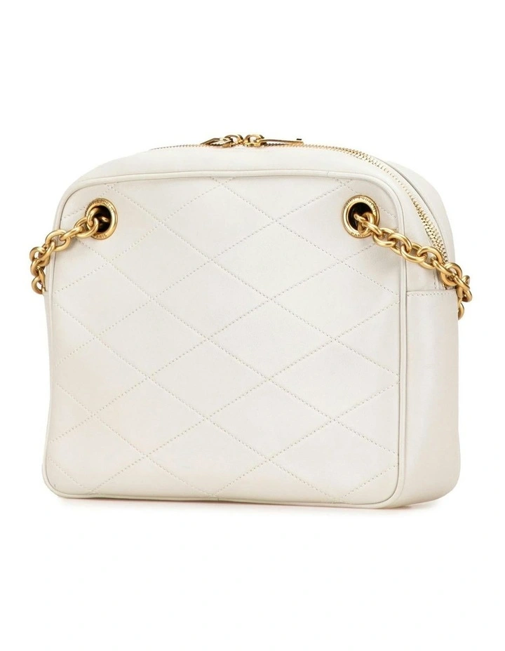 Saint Laurent Quilted Leather Shoulder Bag in White image 2
