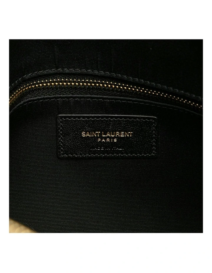 Saint Laurent Quilted Leather Shoulder Bag in White image 5