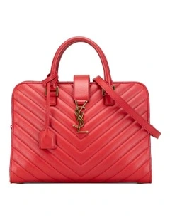 Saint Laurent Top Handle Satchel in Red