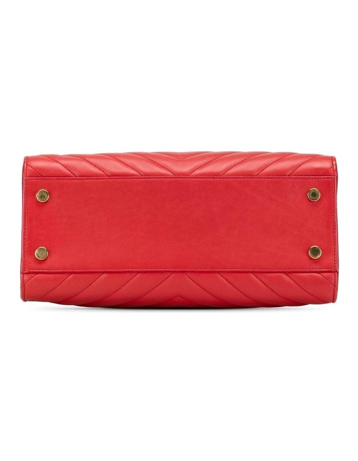 Saint Laurent Top Handle Satchel in Red image 3