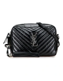 Saint Laurent Leather Camera Bag in Black