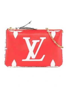 Printed Leather Pouch in Red Pre-Loved (Fashion Group ABN 30 617 598 651)