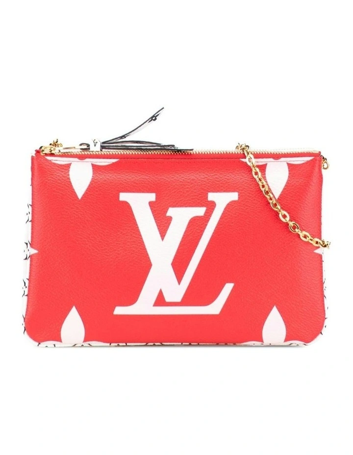 Printed Leather Pouch in Red Pre-Loved (Fashion Group ABN 30 617 598 651) image 1