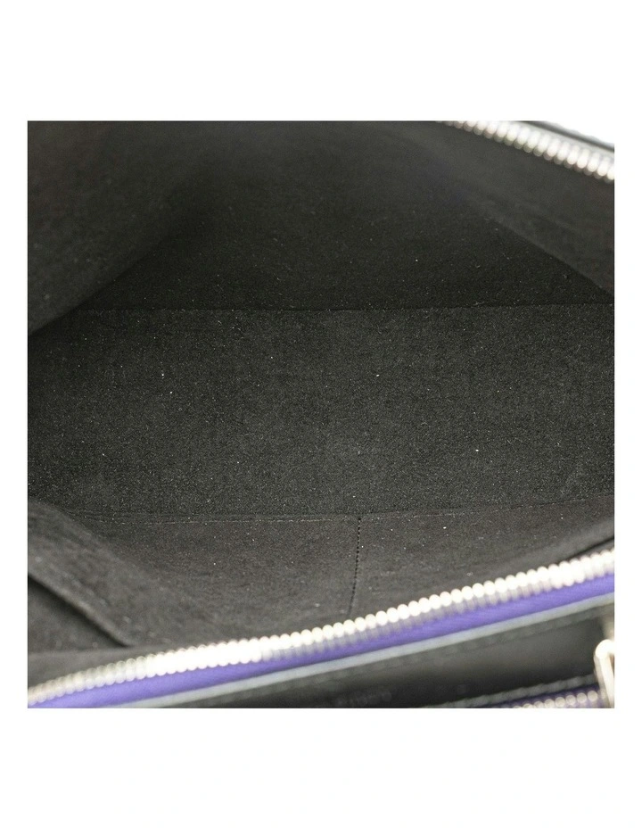 Elegant Top Handle Satchel Bag in Purple Pre-Loved (Fashion Group ABN 30 617 598 651) image 4