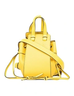 Loewe Structured Leather Bucket Bag in Yellow