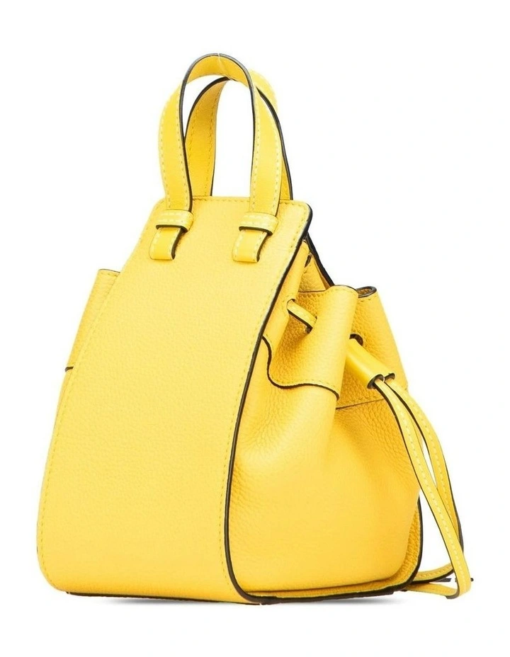 Loewe Structured Leather Bucket Bag in Yellow image 2