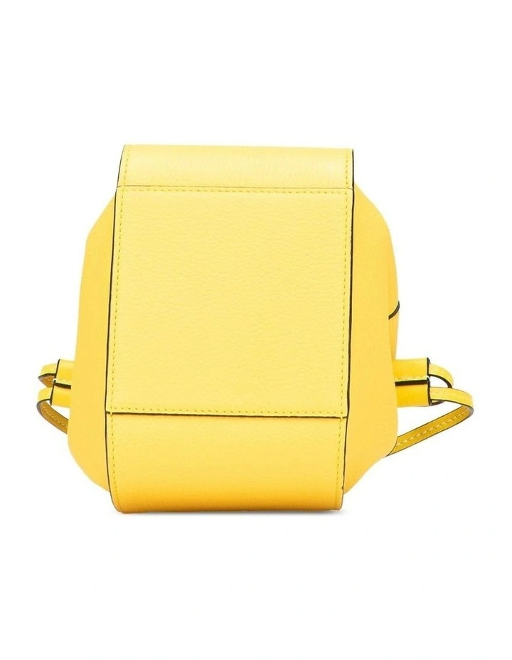 Loewe Structured Leather Bucket Bag in Yellow image 3