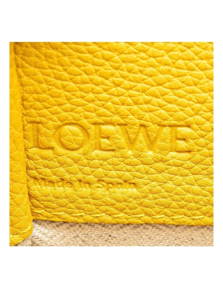 Loewe Structured Leather Bucket Bag in Yellow image 5