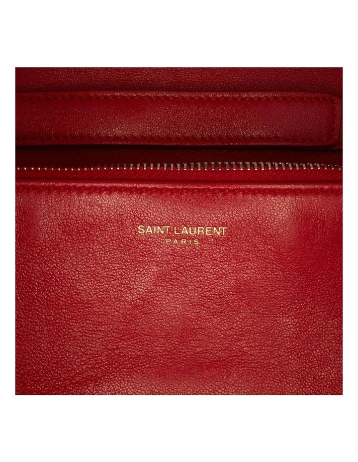 Saint Laurent Leather Wallet on Chain in Red image 5