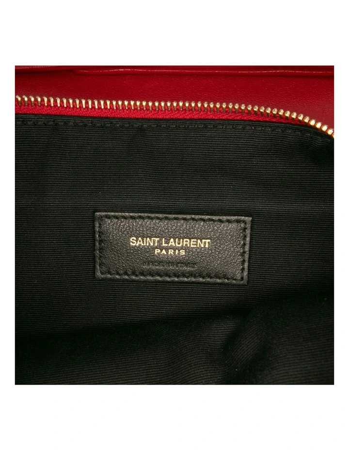 Saint Laurent Leather Wallet on Chain in Red image 6