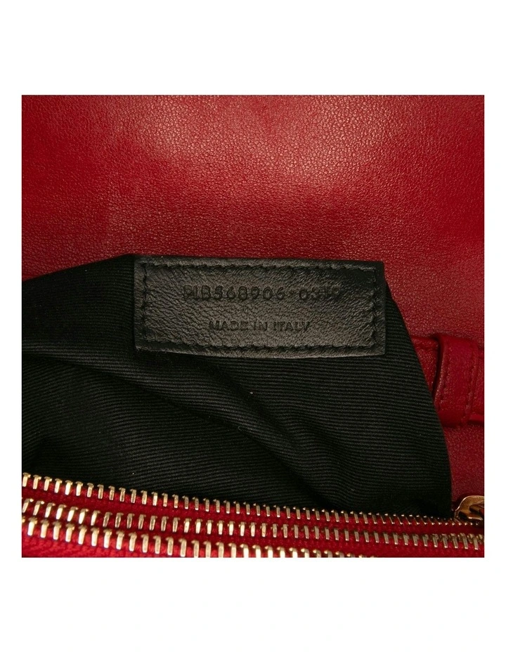 Saint Laurent Leather Wallet on Chain in Red image 7