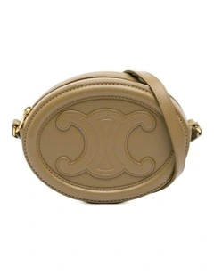 Celine Leather Oval Bag in Brown