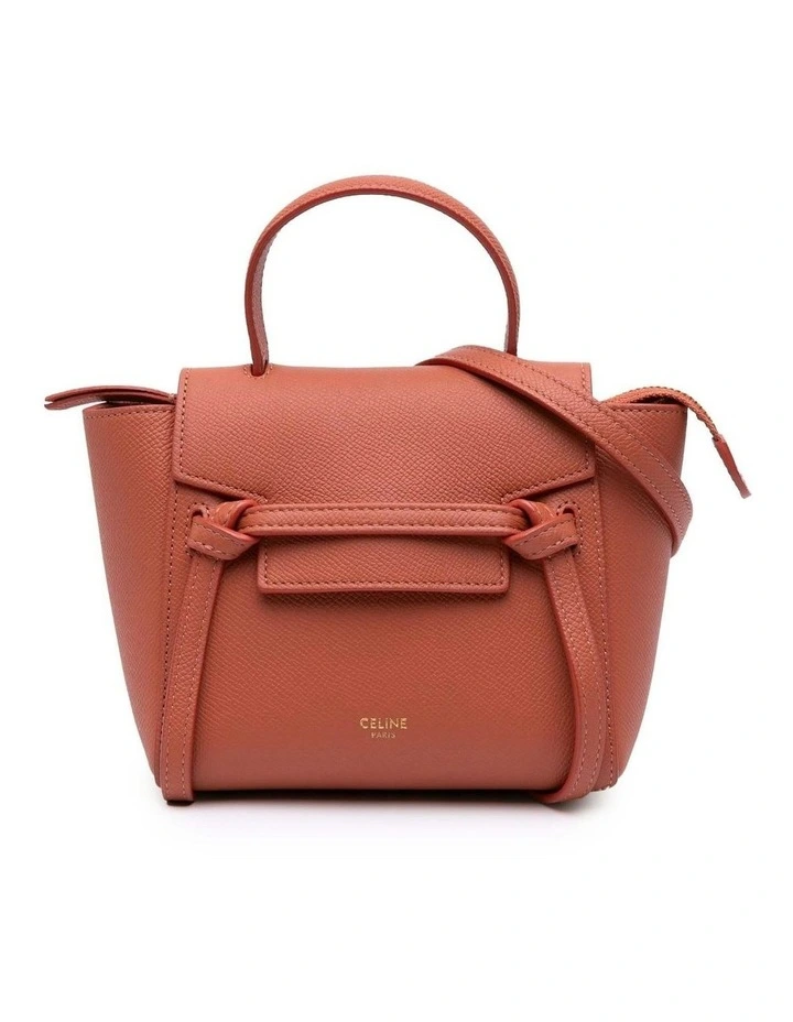 Celine Handle Leather Bag in Orange image 1