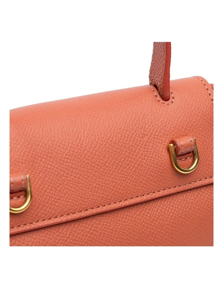Celine Handle Leather Bag in Orange image 6